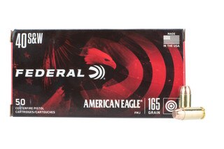 Federal American Eagle 40 S&W 165gr Full Metal Jacket Ammo - Box of 50